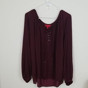 Jennifer Lopez tie up flowy blouse